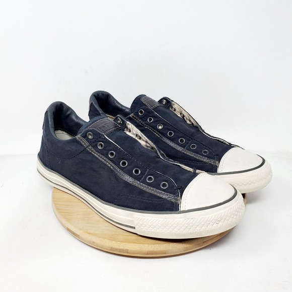 Converse John Varvatos Slip On Shoes Mens 9 Vintage Black Laceless Sneakers - Picture 7 of 14